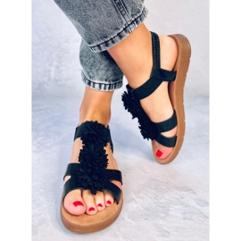 BM Sandálias Astaire Black Flower preto 1