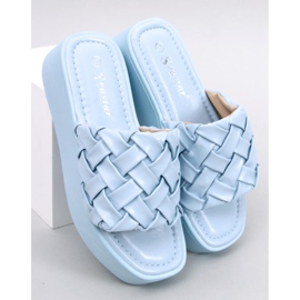 BM Inaba Sandália de cunha azul 1