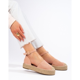 SHELOVET Alpargatas com fivela rosa 1 SHELOVET Alpargatas com fivela rosa 1