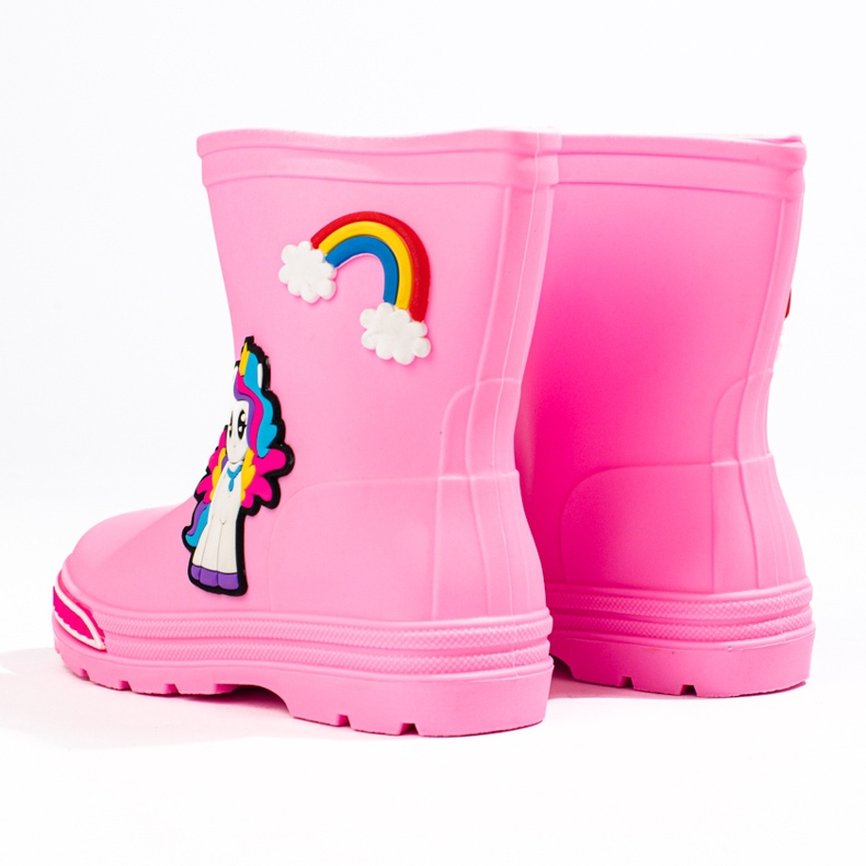 Shelovet botas de chuva para meninas, rosa claro 1 Shelovet botas de chuva para meninas, rosa claro 1