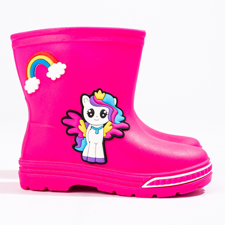 Shelovet botas de chuva para meninas rosa 1