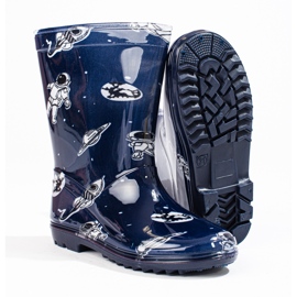 Galochas de menino alto com o padrão Shelovet azul marinho 2
