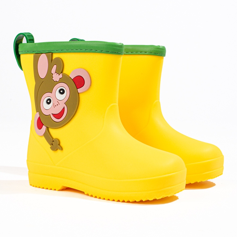 Shelovet botas baixas para menino com macaco amarelo 1