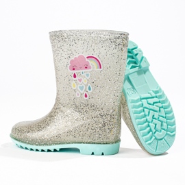 Galochas de prata Shelovet High Glitter Girls 2