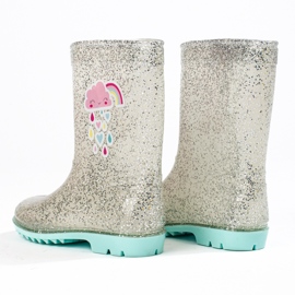 Galochas de prata Shelovet High Glitter Girls 1