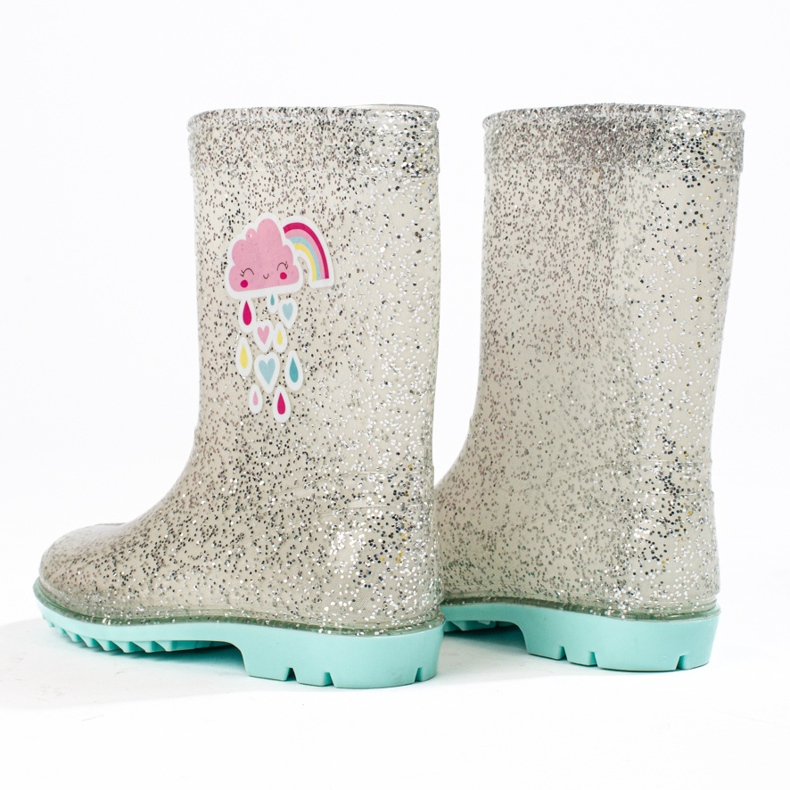 Galochas de prata Shelovet High Glitter Girls 1