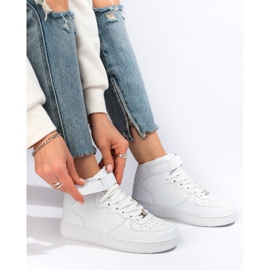 Ténis altos Shelovet brancos de mulher 1