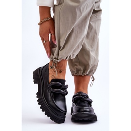 Sapatos mocassins de couro Big Star LL274580 preto 1