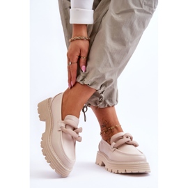 Mocassim de couro Big Star Shoes LL274581 Bege 2