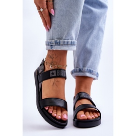 Sandália feminina rasa Big Star LL274938 preta preto 1