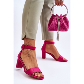 Sandálias femininas no Fuksja Post 20SD98-1617 Lexi rosa 2