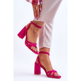 Sandálias clássicas de camurça Bernett fúcsia rosa 5