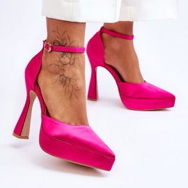 Bombas de salto alto da moda Fuchsia Madness rosa 2