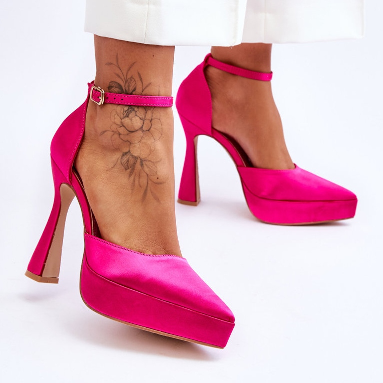 Bombas de salto alto da moda Fuchsia Madness rosa 2
