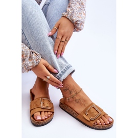 Chinelos Camel Festil camurça femininos com plataforma castanho 1 Chinelos Camel Festil camurça femininos com plataforma castanho 1