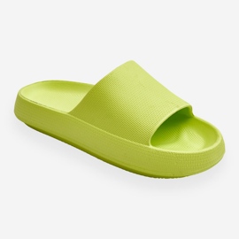 Chinelos leves da moda em uma sola sólida de cal Rebel verde 1