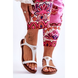 Sandália rasa com decoração S.Barski KV-5541-45 prata 2