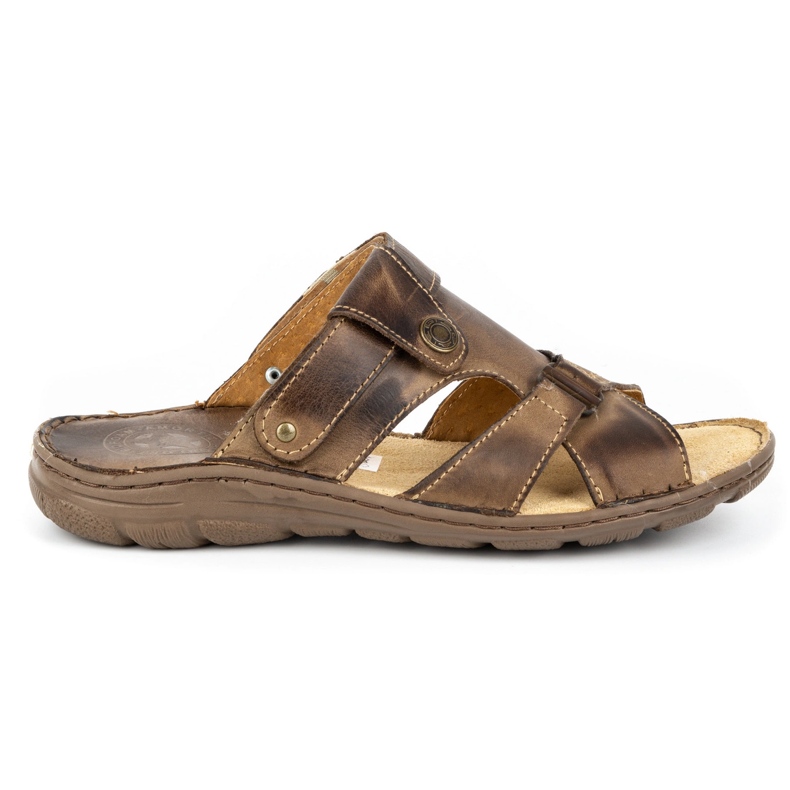 ŁUKPOL 866 chinelos masculinos marrons marrom 1