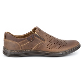 Polbut Brogues masculino 401 verão marrom castanho 1