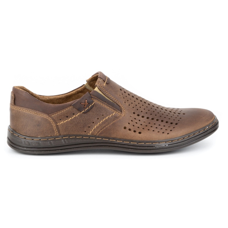 Polbut Brogues masculino 401 verão marrom castanho 1