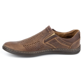 Polbut Brogues masculino 401 verão marrom castanho 2