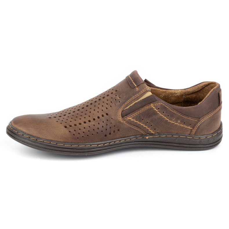 Polbut Brogues masculino 401 verão marrom castanho 2