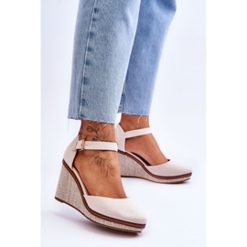 PS1 Sandálias femininas clássicas com cunha bege malani 2 PS1 Sandálias femininas clássicas com cunha bege malani 2