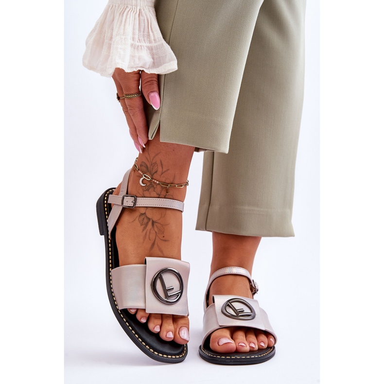 Sandálias femininas clássicas S.Barski KV-2775-45 nude bege 1