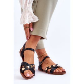 Sandália rasa S.Barski KV-5541-35 preta preto 2