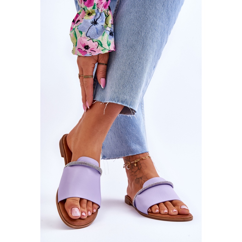 Elegante Salto Baixo Roxo Termen tolet 2