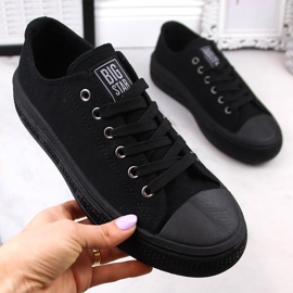 Tênis feminino na plataforma preto Big Star LL274A176 1