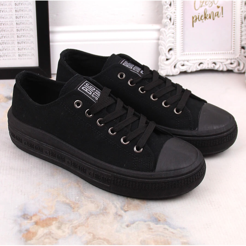 Tênis feminino na plataforma preto Big Star LL274A176 2
