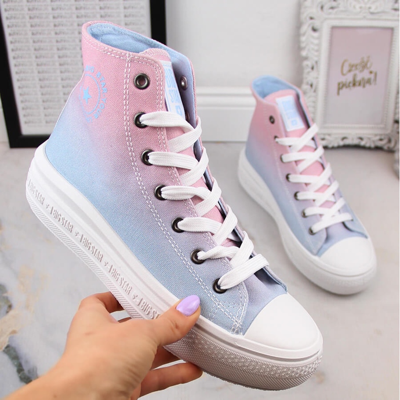 Tênis feminino na plataforma ombre Big Star LL274A191 multicolorido 1