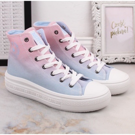Tênis feminino na plataforma ombre Big Star LL274A191 multicolorido 2