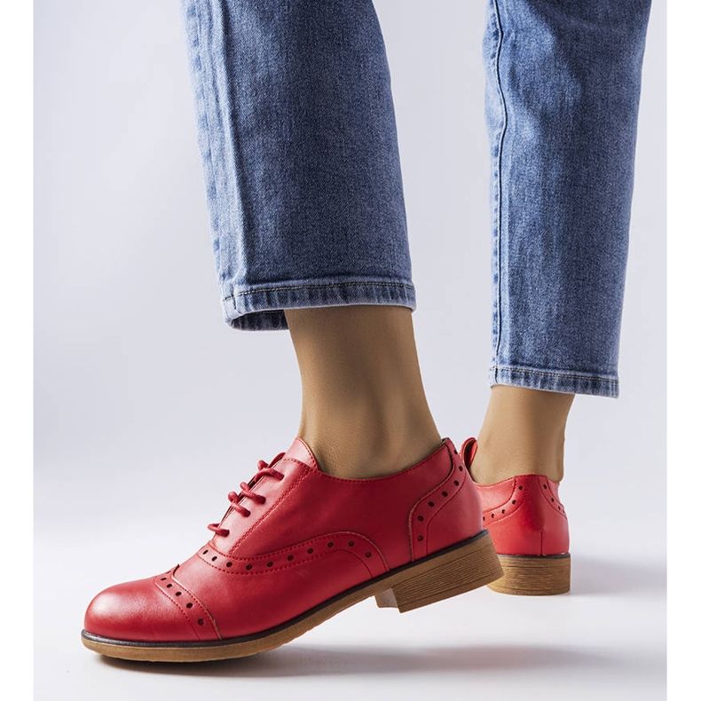 Brogues bege LS5379 Taupe vermelho 1