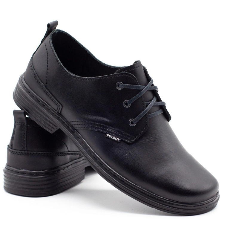 Polbut Sapatos masculinos negros 191K preto 3