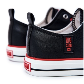 Tênis masculino de couro Big Star JJ174068 preto 2