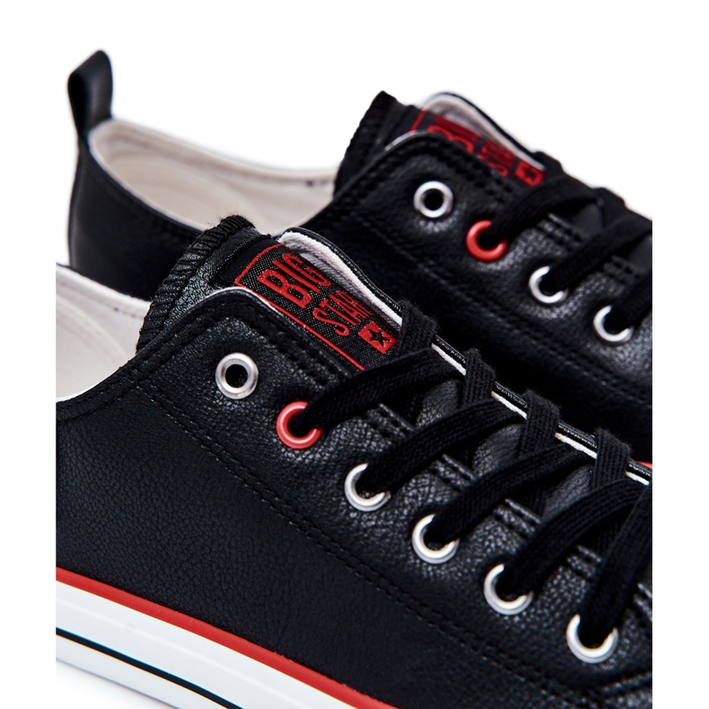 Tênis masculino de couro Big Star JJ174068 preto 4