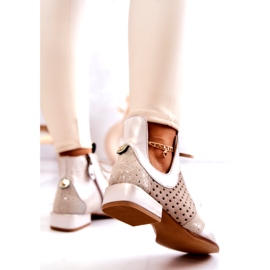 Botas de couro Maciejka 05541-25 Bege claro 4