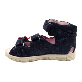 Sandálias altas preventivas Mazurek 1291 Borboletas azul 2