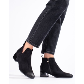 Bota Vinceza de camurça preta preto 2