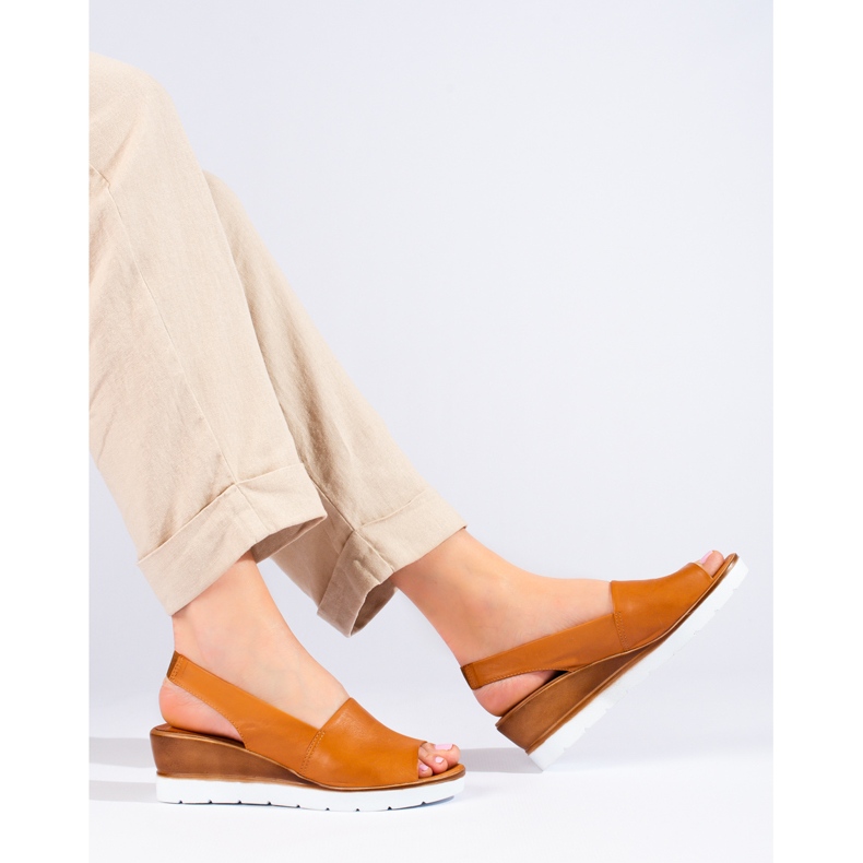 W. Potocki Sandálias de cunha de mulher castanhas Potocki castanho 1 W. Potocki Sandálias de cunha de mulher castanhas Potocki castanho 1