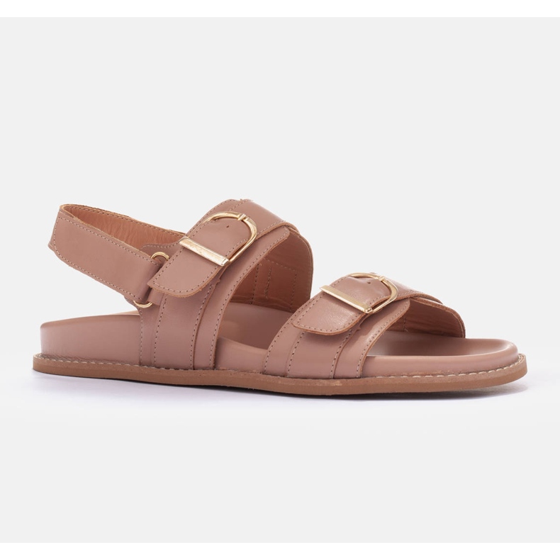 Marco Shoes Sandálias de fivela bege 1