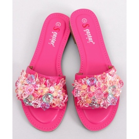 Seastar Chinelos com pedras coloridas Estrada Fuchsia rosa 1 Seastar Chinelos com pedras coloridas Estrada Fuchsia rosa 1