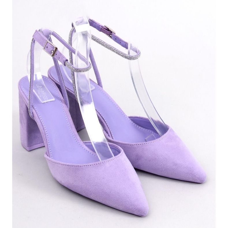 Sapatos de salto aberto da Esten Purple roxo 1