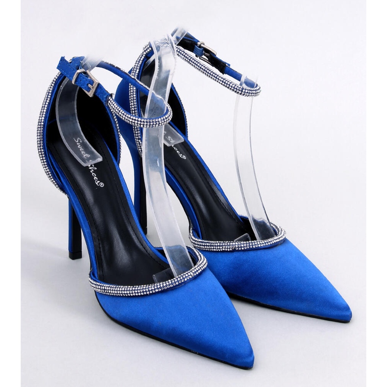 Sapatos de salto alto com zircônias cúbicas Conway Blue azul 1 Sapatos de salto alto com zircônias cúbicas Conway Blue azul 1