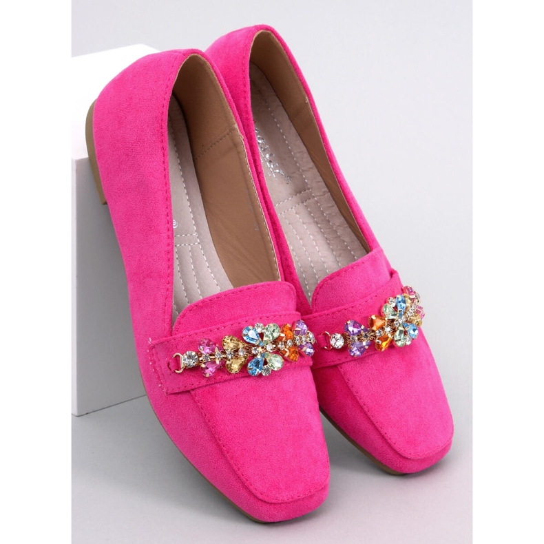 Mocassim Davitian Strass Fúcsia rosa 1