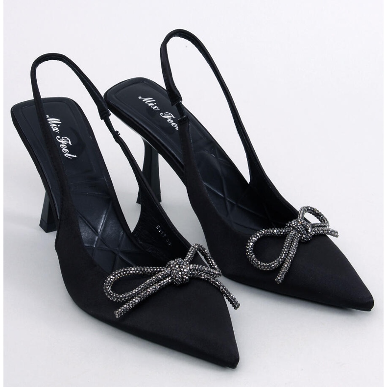 Sapato de salto aberto Hannah Black preto 1