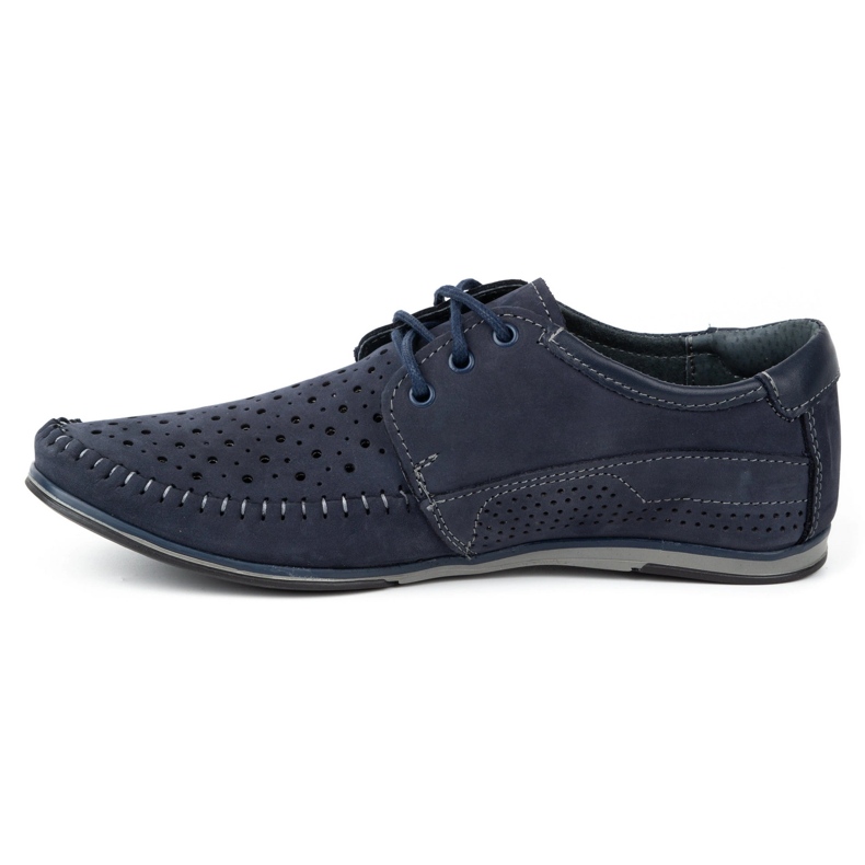 KOMODO Sapatos masculinos mocassins 875 verão azul marinho 1