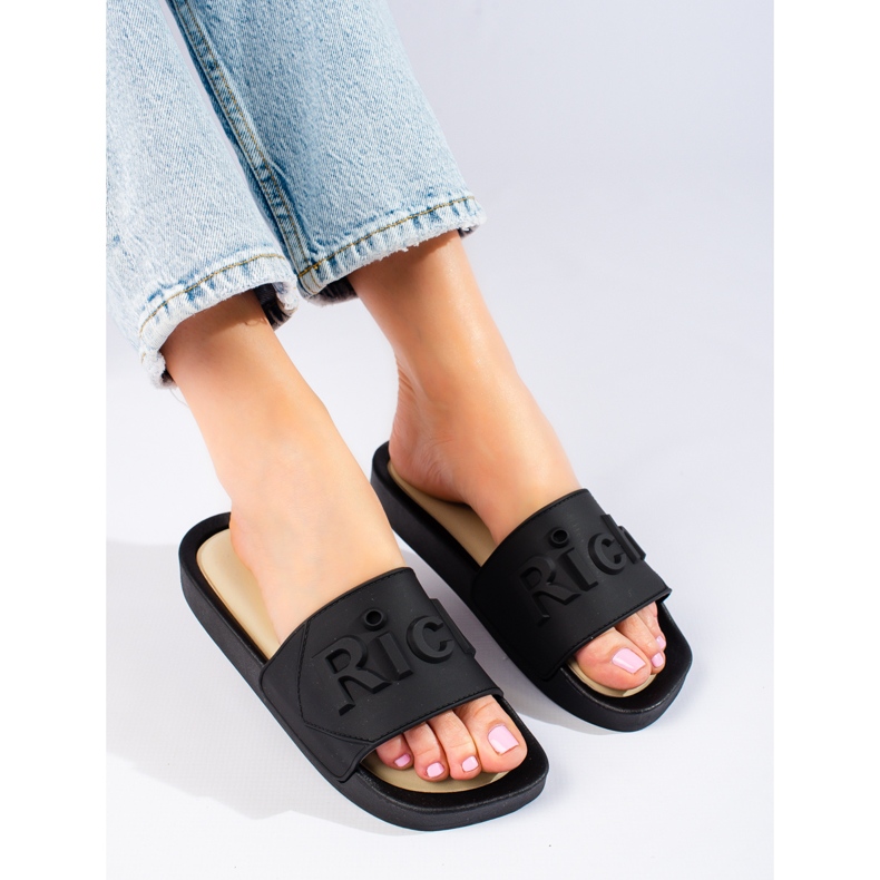 W. Potocki Chinelos pretos de mulher Potocki 2